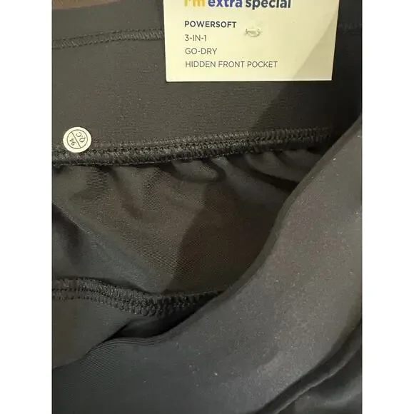 NWT Old Navy High Waisted PowerSoft Shorts Black 3" inseam Women's Plus Size 3X - Picture 7 of 11